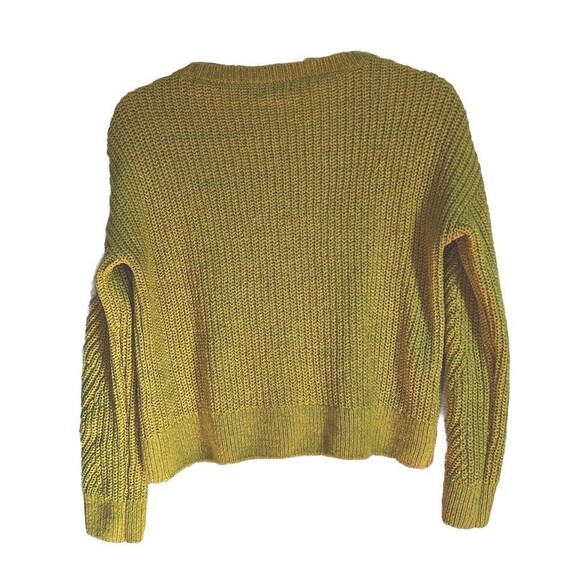 SO Goods For Life Womens Yellow Crew Neck Pullover Sweater Size Small Preowned - Picture 5 of 12